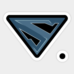 super triangle blue Sticker